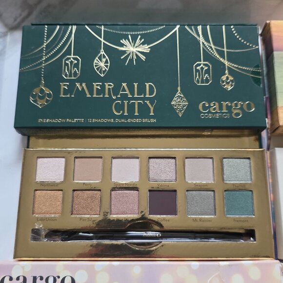 Cargo Eye Shadow Palette Lot-WANDERLUST-EMERALD CITY-ENJOY EVERY MOMENT - Picture 2 of 7